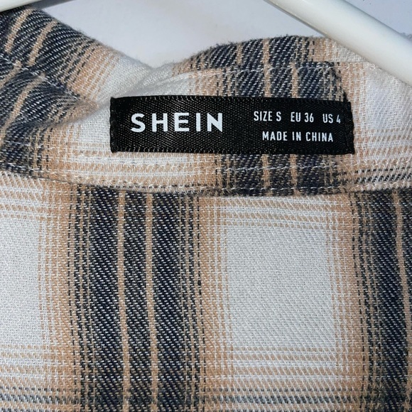 Drop Shoulder Button Front Plaid Jacket/Shirt - Picture 6 of 7